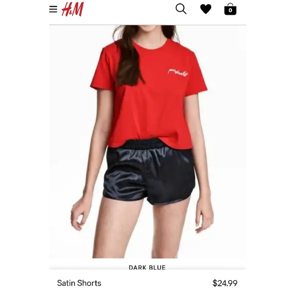 NWOT H&M Satin Shorts - Picture 1 of 4